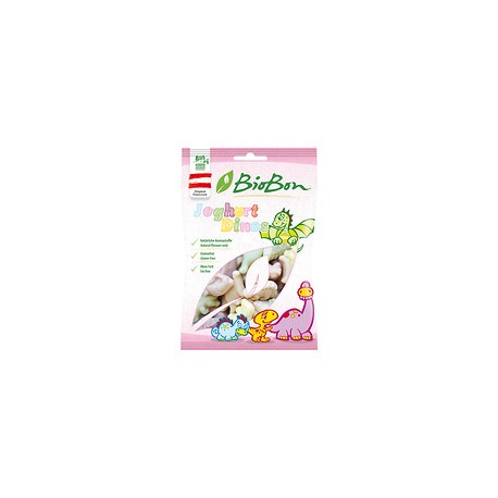 Caramelos de dinos de goma sabor yogur bio 80g biobon