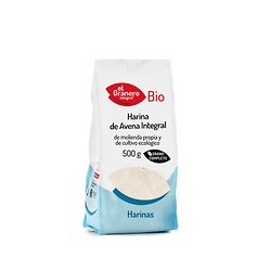 Harina de avena integral bio 500g + 100 g gratis El granero integral