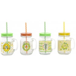 Jarra con pajita limones SM-142714