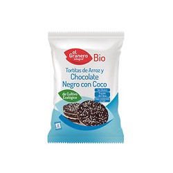Tortitas de arroz con chocolate negro y coco bio 33 g el granero integral