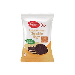 Tortitas de maiz con chocolate negro bio 33 g el granero integral