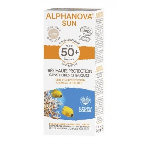 Protector solar facial spf 50+ color light alphanova