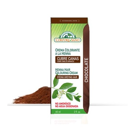 Cubre canas chocolate, tinte semi permanente 60 ml corpore sano