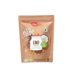 Semillas de lino molida con trigo sarraceno, almendras, coco y nibs de cacao 200 g vitaseeds el granero integral