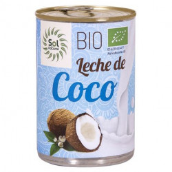 Leche de coco para cocinar en lata bio 400 ml sol natural