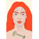 Rodillo facial de obsidiana