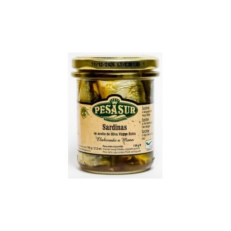 Sardinas en aceite de oliva virgen extra 195 g pesasur