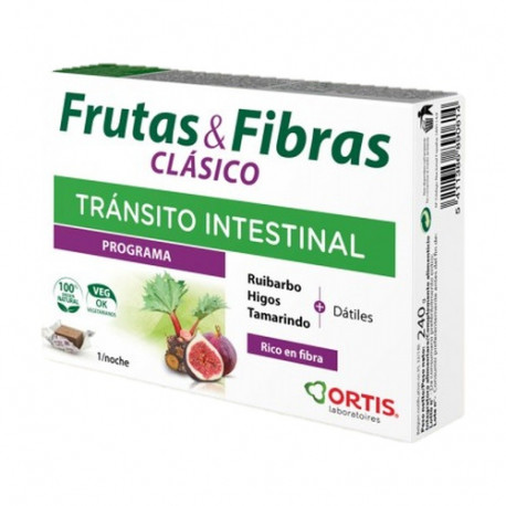 Frutas y fibras clásico 12 cubos masticables ortis