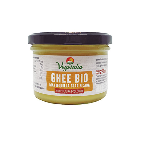 Ghee bio mantequilla clarificada 220 ml vegetalia