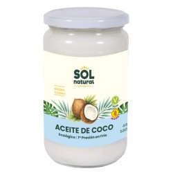 Aceite de coco virgen extra bio 580 ml sol natural