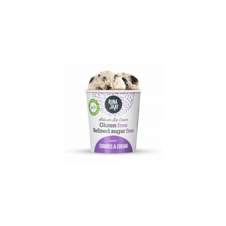 Helado ecológico de nata y cookies 460 ml runakay