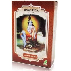 Henna en polvo castaño oscuro 100 g radhe shyam