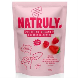 Proteína vegana frambuesa y fresa bio 350 g natruly