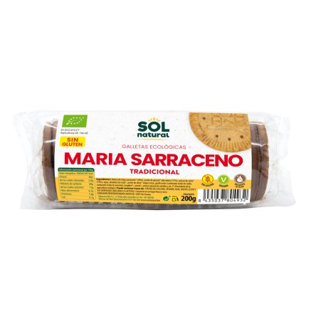 Galletas maria trigo sarraceno tradicional bio 200 g sol natural