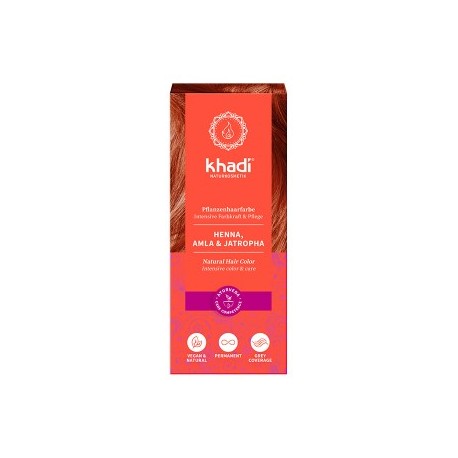 Henna natural Amla y jatropha 100 g khadi