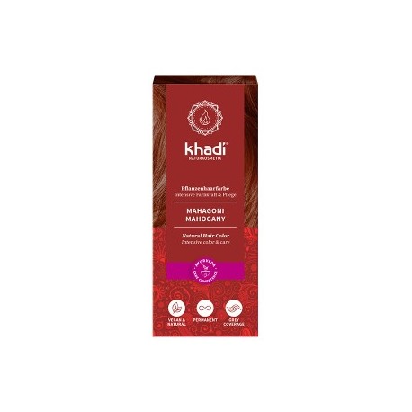 Tinte natural castaño caoba 100 g khadi