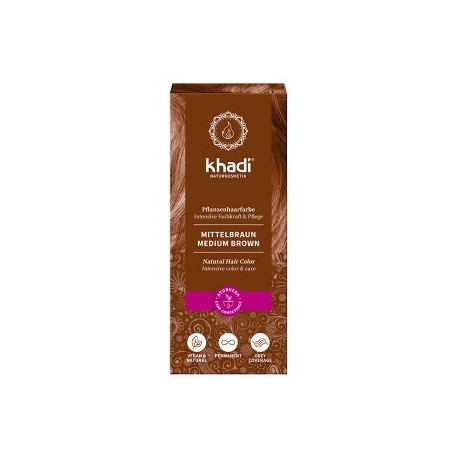 Tinte natural castaño medio 100 g khadi