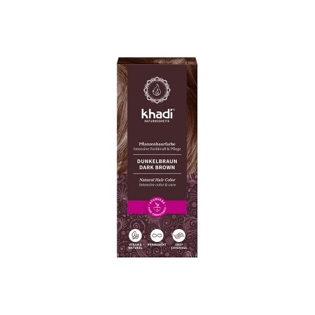 Tinte natural castaño oscuro 100 g khadi