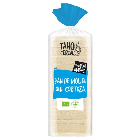 Pan de molde sin corteza de trigo con masa madre bio 470 g el granero integral