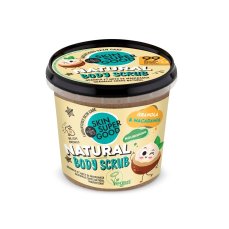Exfoliante corporal de granola y macadamia 360 ml skin super good