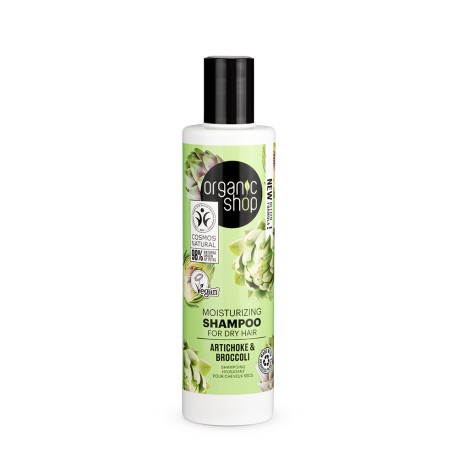 Champu para cabello seco de alcachofa y brocoli 280 ml organic shop
