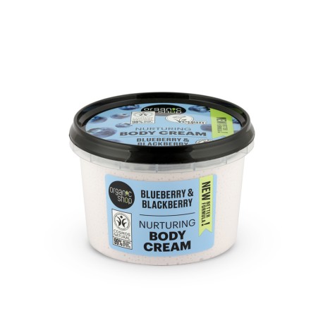 Crema corporal nutritiva arándanos y moras 250 ml organic shop