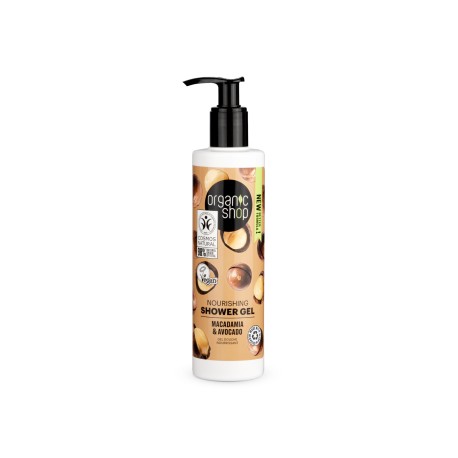 Gel de ducha nutritivo macadamia y aguacate 280 ml organic shop