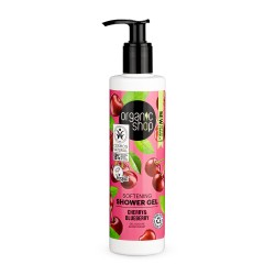 Gel de ducha suavizante cereza y arandanos 280 ml organic shop