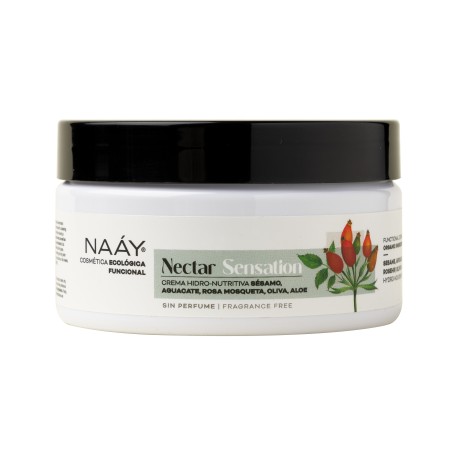 Nectar sensation crema hidronutritiva 250ml sin perfume naay botanicals
