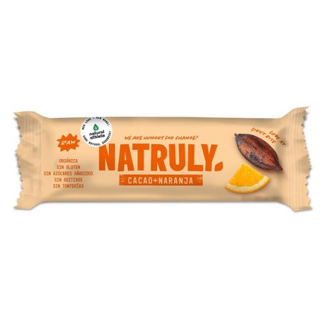 Barrita raw de cacao y naranja bio 40 g natruly