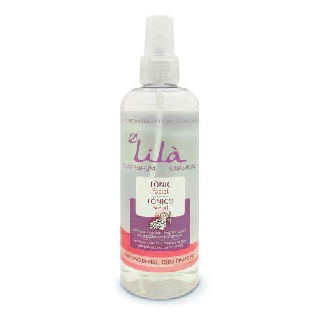 Tónico facial sin perfume 250 ml lilá cosmetics