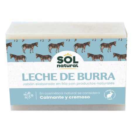 Jabon natural de leche de burra 100 g sol natural