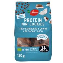Galletas cookies protein cacao y coco 130 g el granero integral
