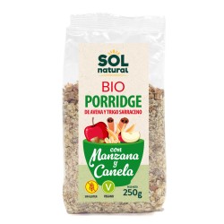 Porridge con trigo sarraceno de manzana y canela bio 250 g sol natural