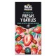 Tableta de chocolate con fresas endulzada con dátiles bio sol natural
