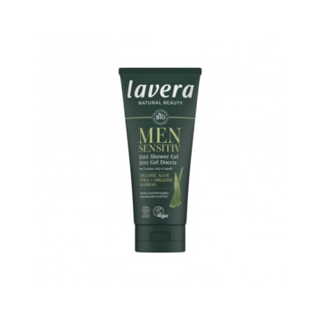 Gel ducha 3 en 1 men sensitiv 200 ml lavera