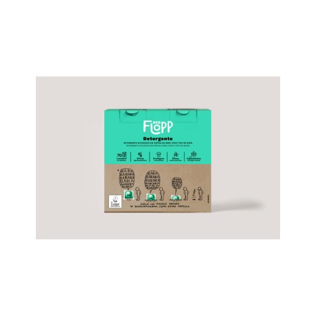 Detergente ecologico todo tipo de ropa 70 capsulas flopp