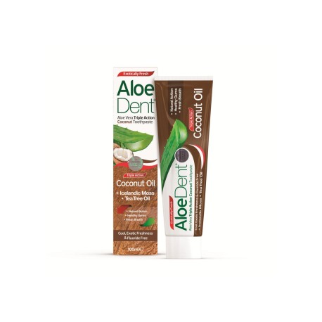 Dentifrico aloe vera coconut sin fluor 100 ml aloe dent
