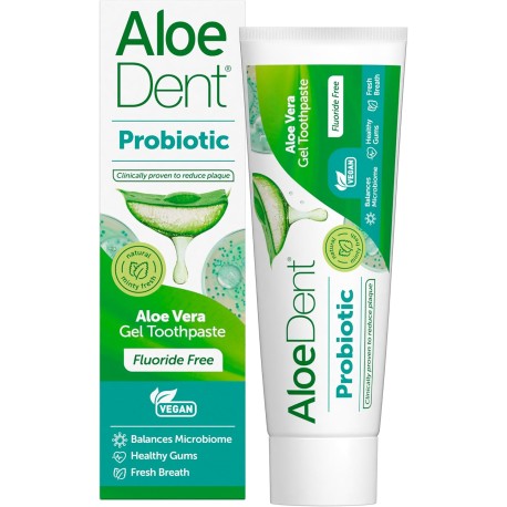 Dentifrico aloe vera probiotico sin fluor 75 ml aloe dent