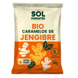 Caramelos de jengibre bio 50 g sol natural