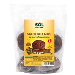 Magdalenas de cacao super choc 190 g sin gluten sin lactosa sol natural